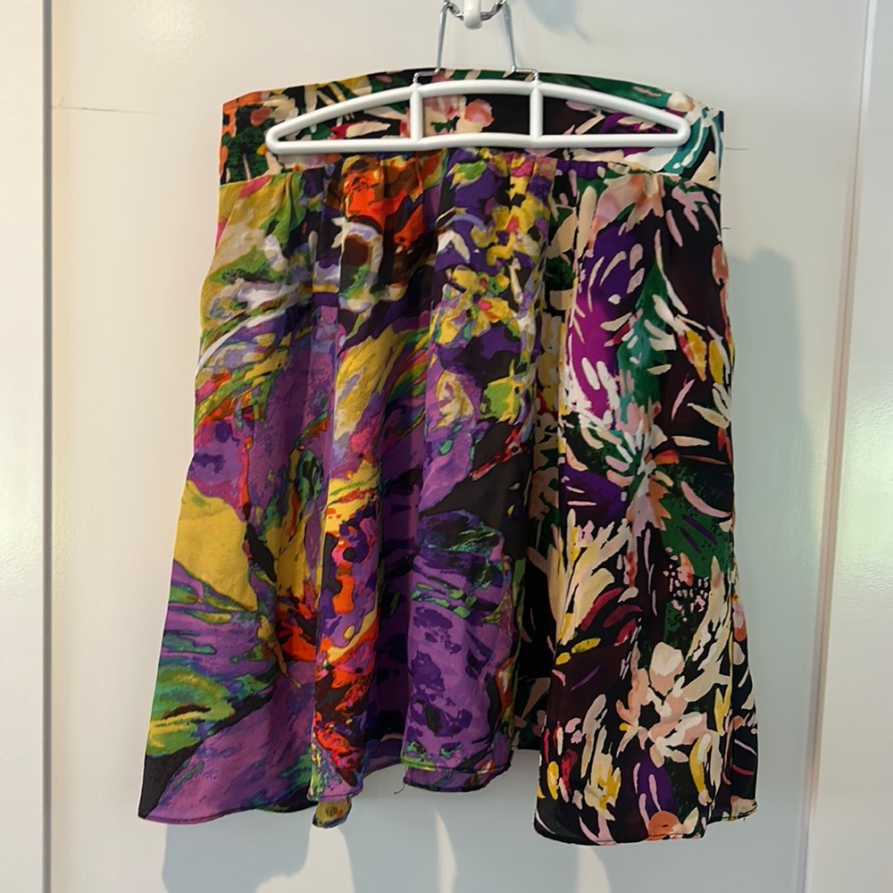 Maeve watercolor skirt from Anthropologie